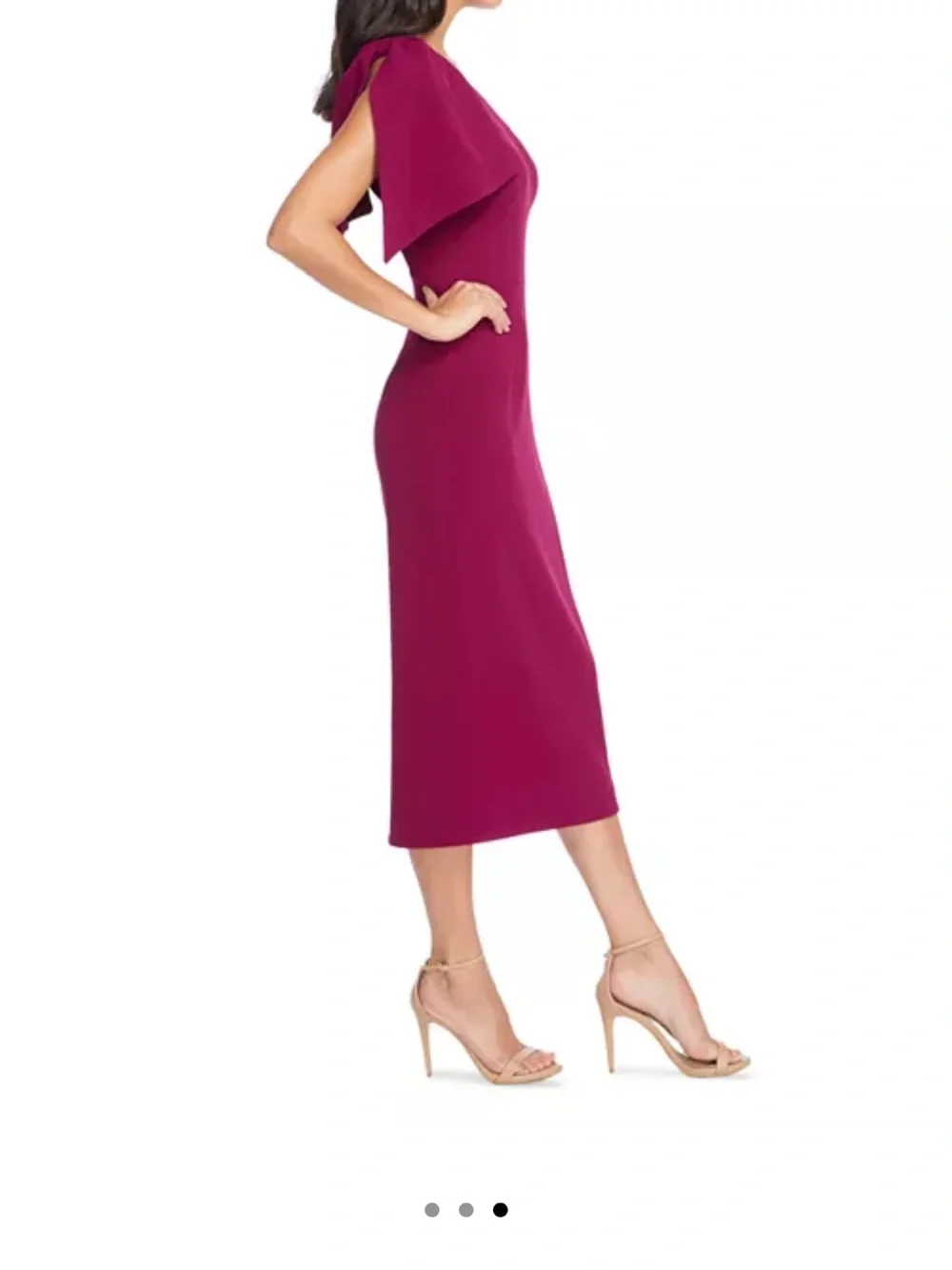NWT Dress the Population - Tiffany One-Shoulder Midi Dress - size Medium